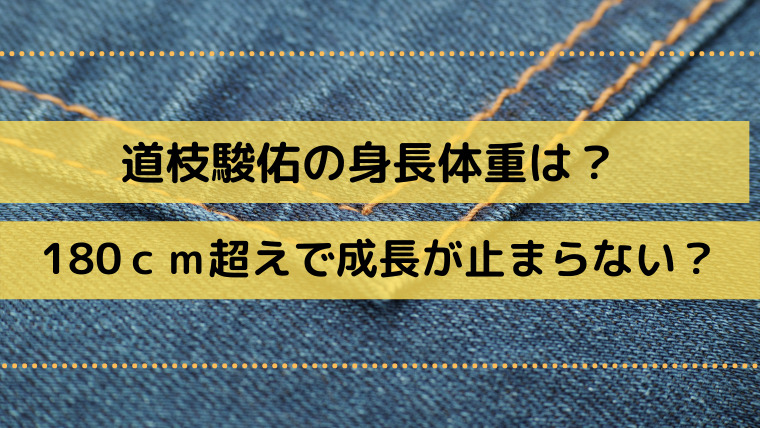 道枝駿佑の身長体重は 21現在最新 180ｃｍ超えで成長が止まらない はぴはぴ